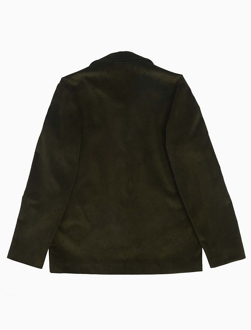 Olive Green Corduroy Short Overcoat | 40 Colori