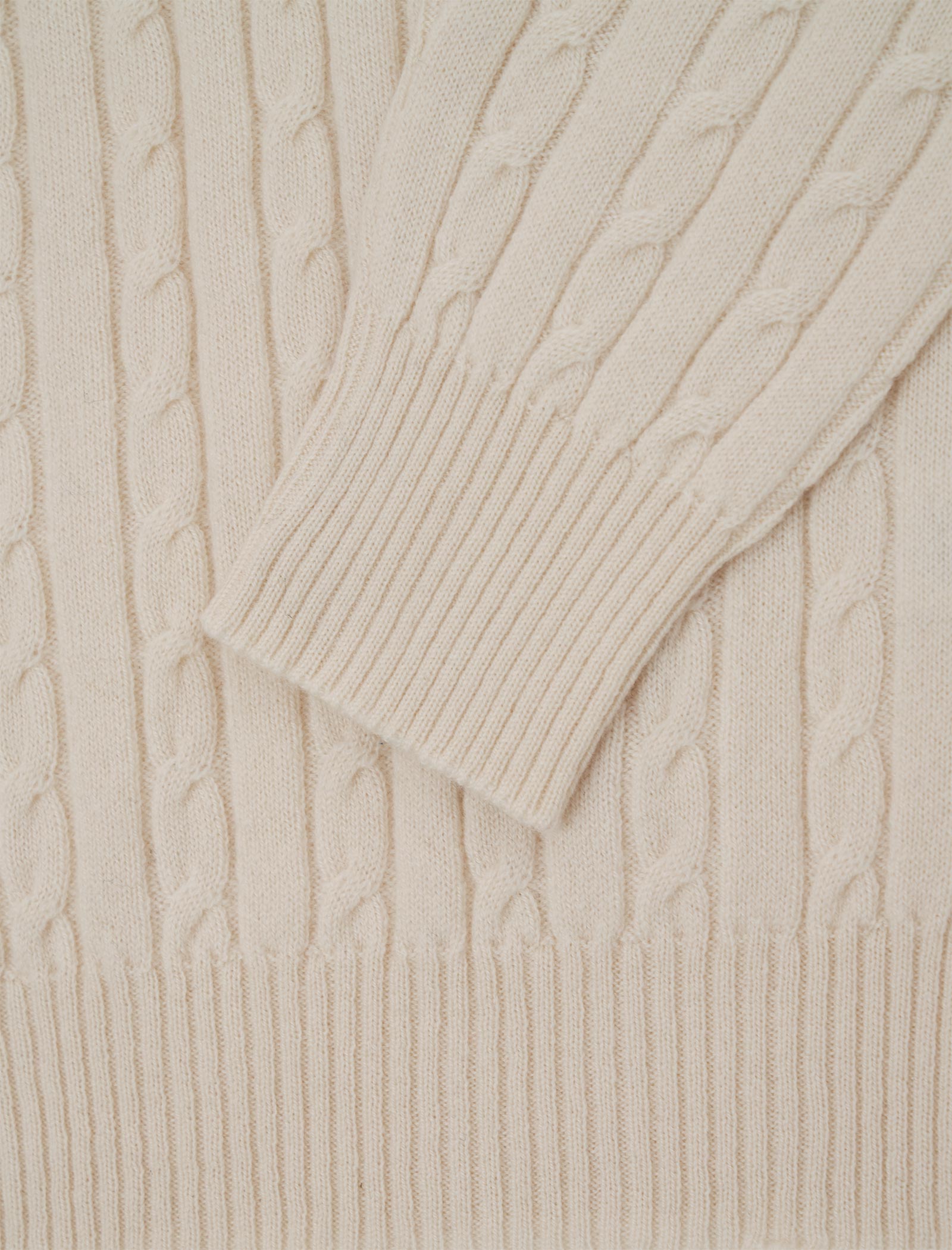 Cream Cable Knit Cashmere Jumper | 40 Colori