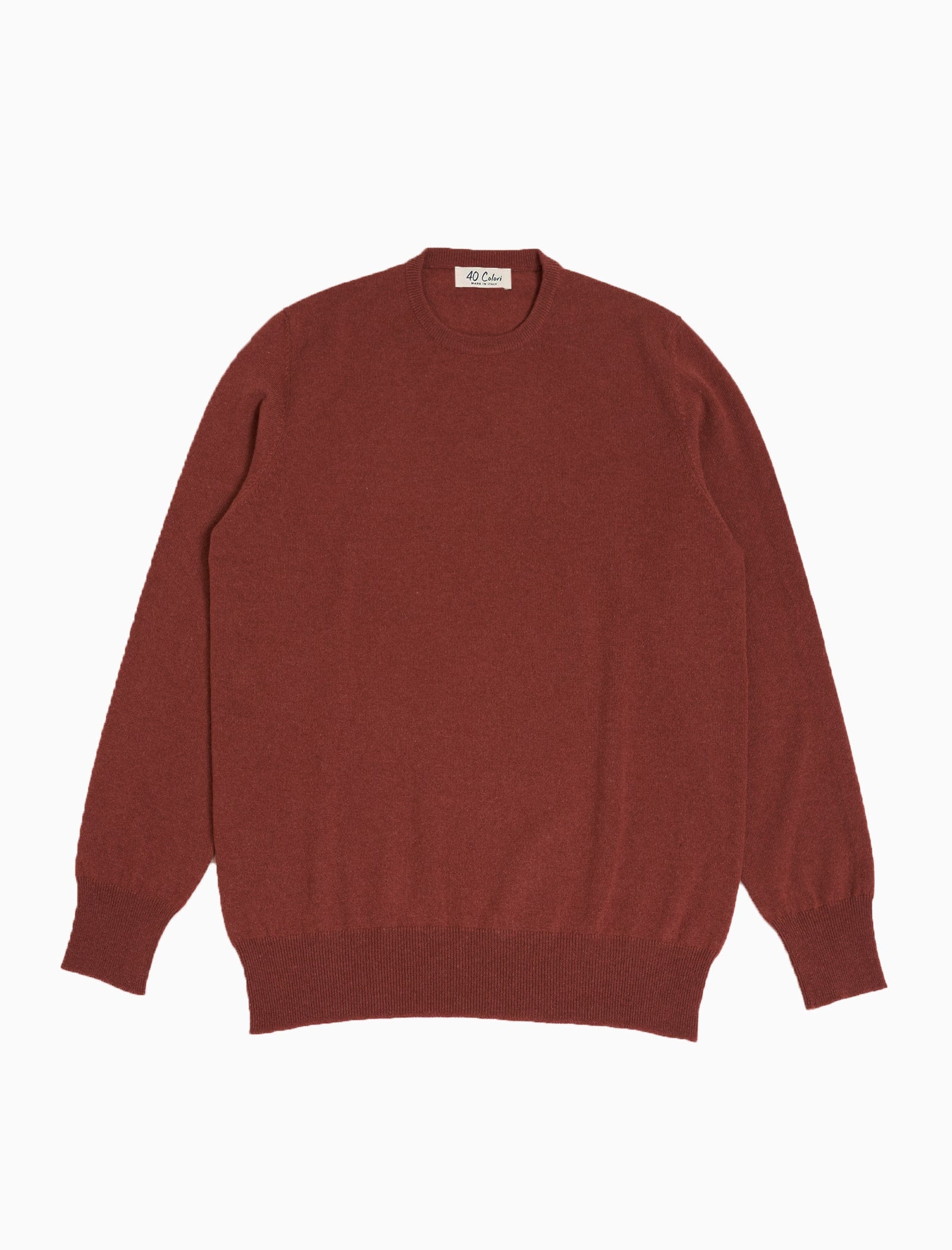 Terracotta Crew Neck Cashmere Jumper