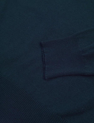 Deep Teal Crew Neck Cashmere Jumper | 40 Colori