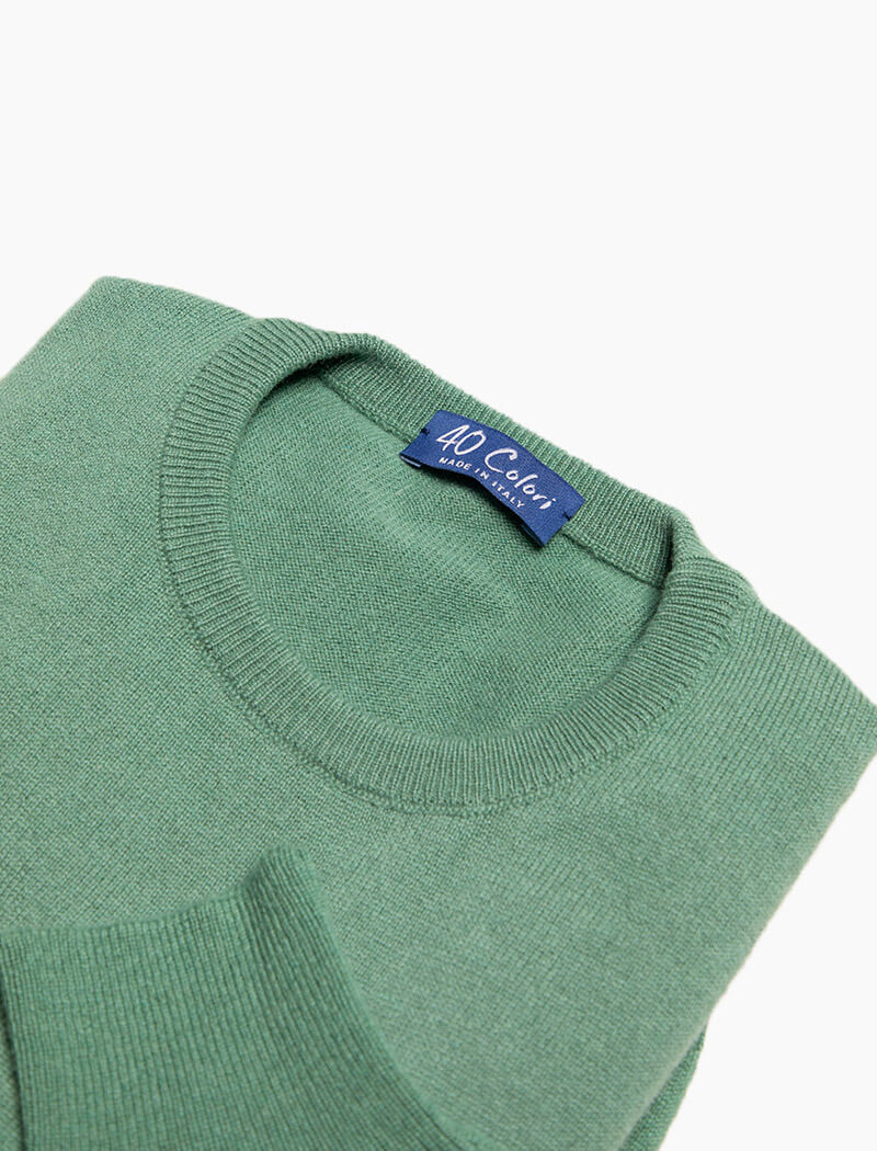 Jade Crew Neck Cashmere Jumper | 40 Colori