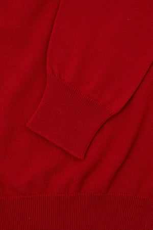 Red Crew Neck Cashmere Jumper | 40 Colori