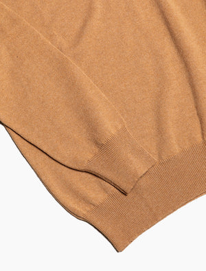 Beige Deep V Neck Cashmere Jumper | 40 Colori