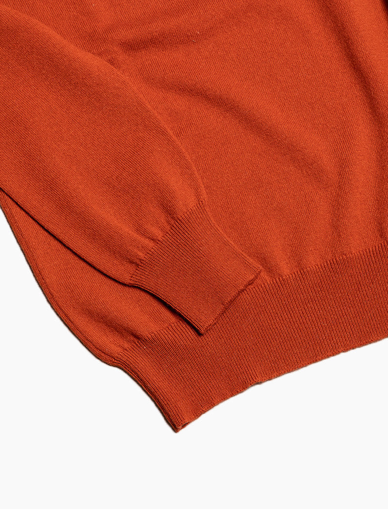 Rust Mock Neck Cashmere Jumper | 40 Colori