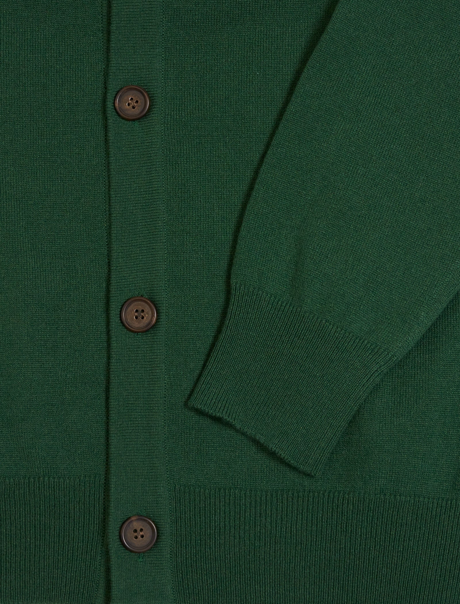 Green V Neck Cashmere Cardigan
