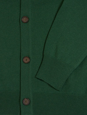 Green V Neck Cashmere Cardigan