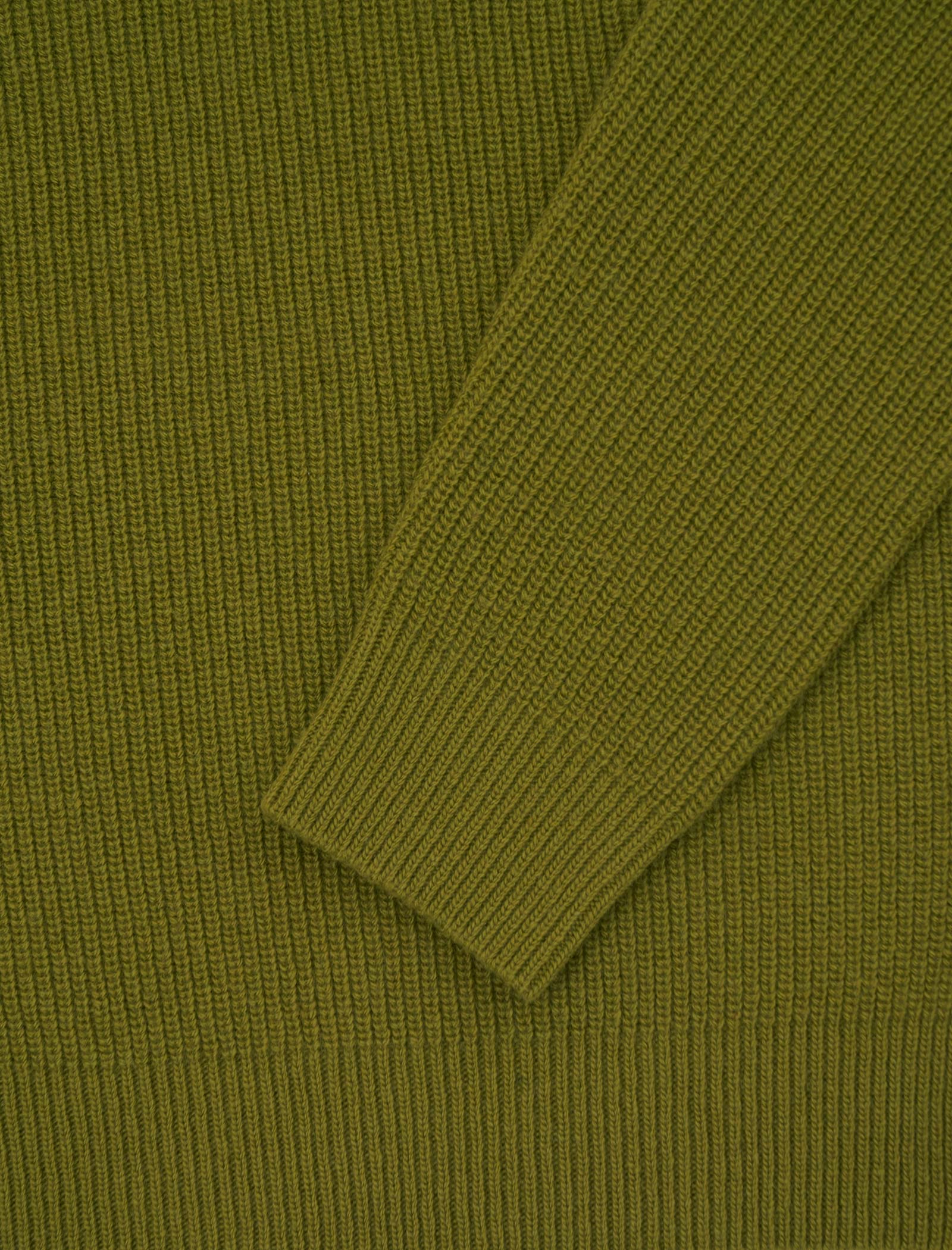 Avocado Ribbed Wool & Cashmere Crew Neck Jumper | 40 Colori