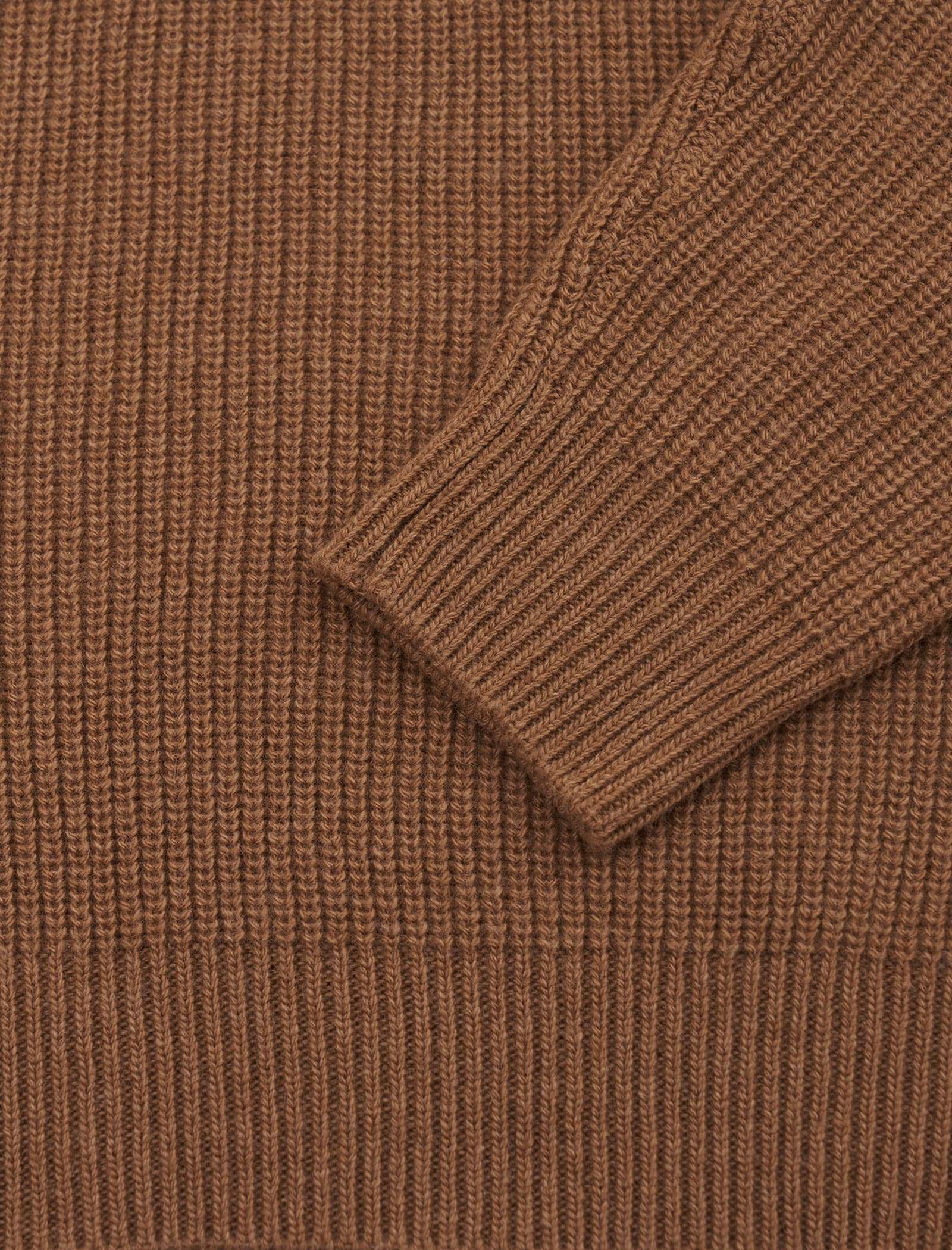Beige Ribbed Wool & Cashmere Roll Neck | 40 Colori