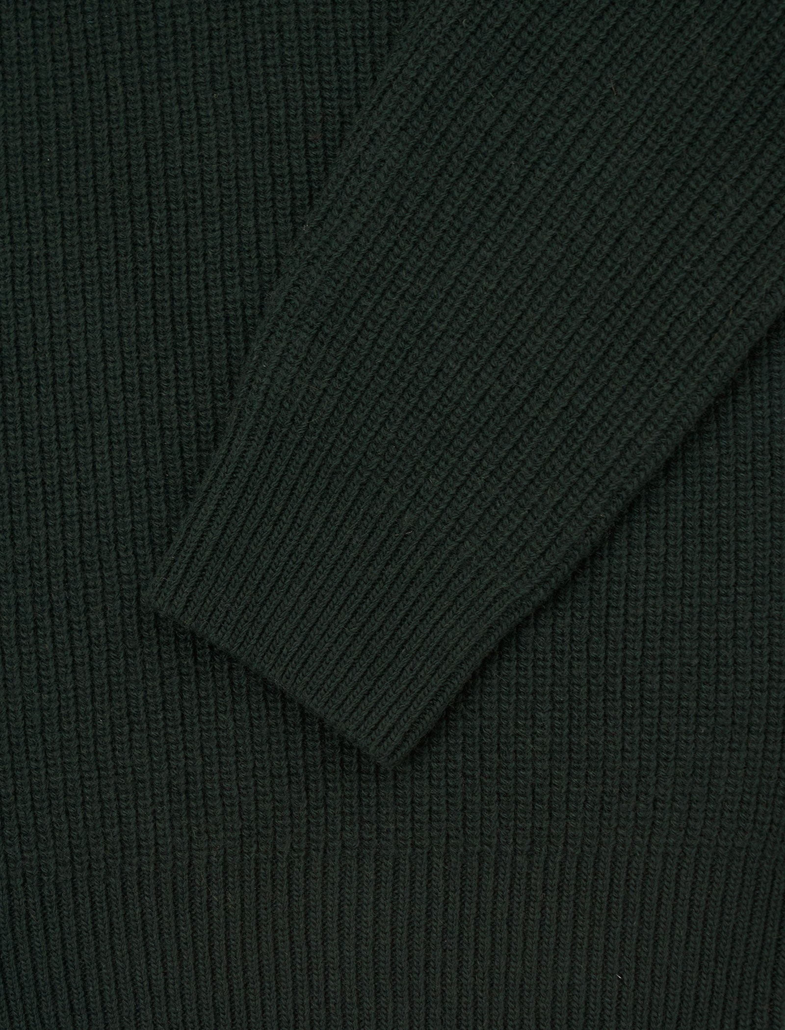 Dark Green Ribbed Wool & Cashmere Roll Neck | 40 Colori