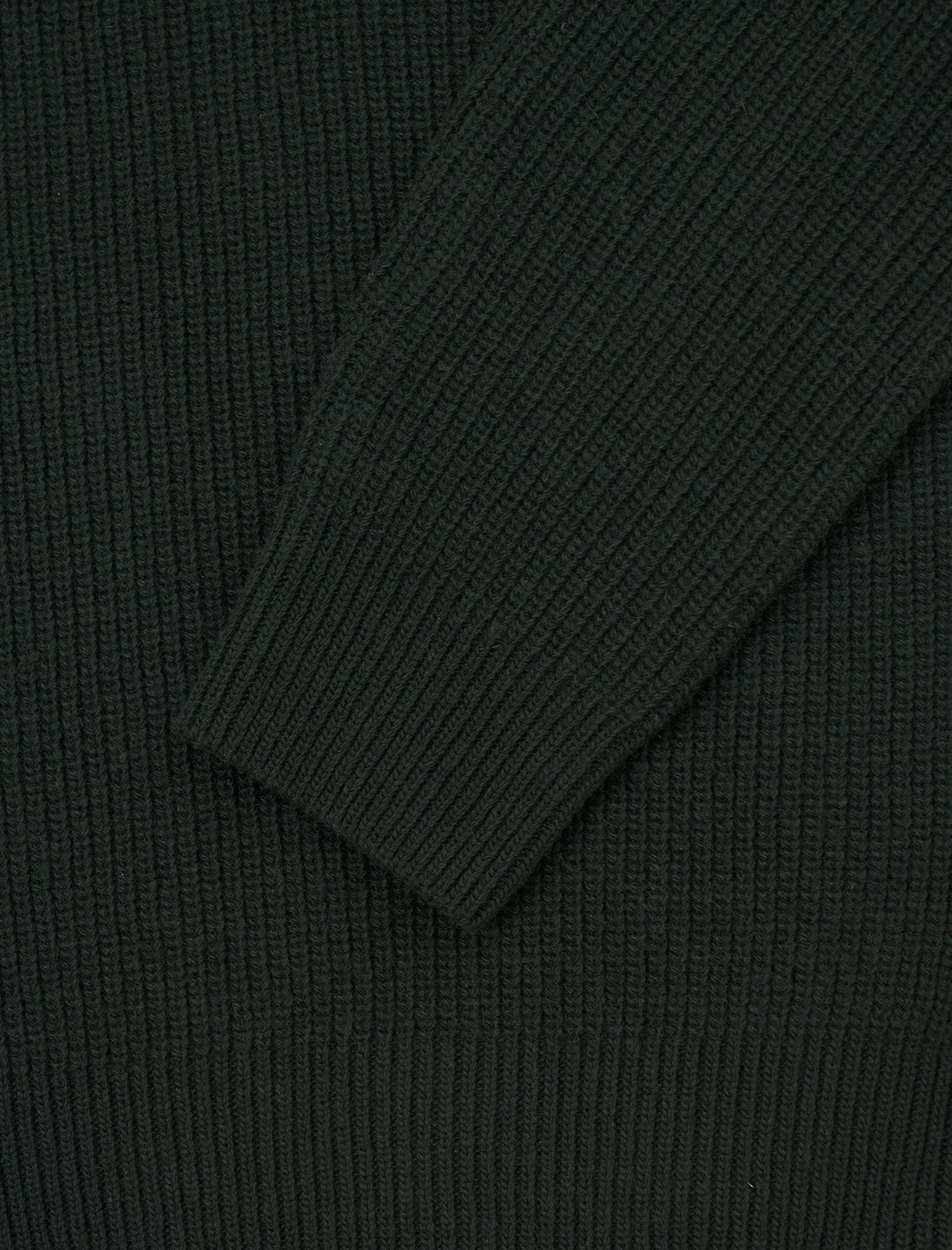 Dark Green Ribbed Wool & Cashmere Roll Neck | 40 Colori