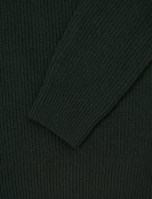 Dark Green Ribbed Wool & Cashmere Roll Neck | 40 Colori