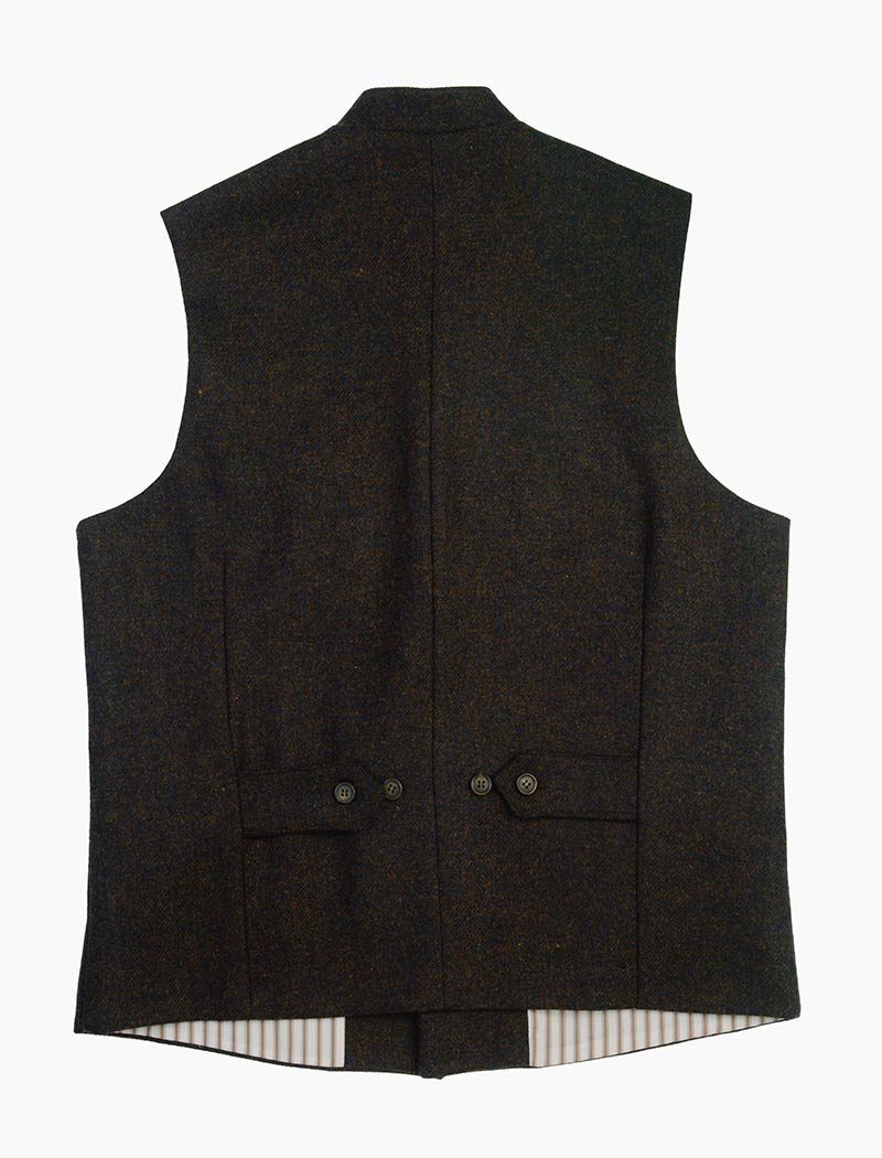 Dark Brown Melange Wool Waistcoat | 40 Colori
