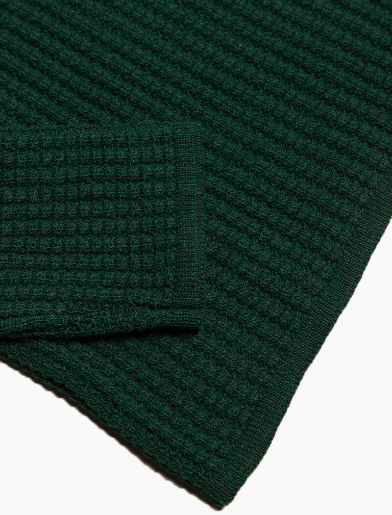 Green Waffle Knit Wool & Cashmere Jumper | 40 Colori