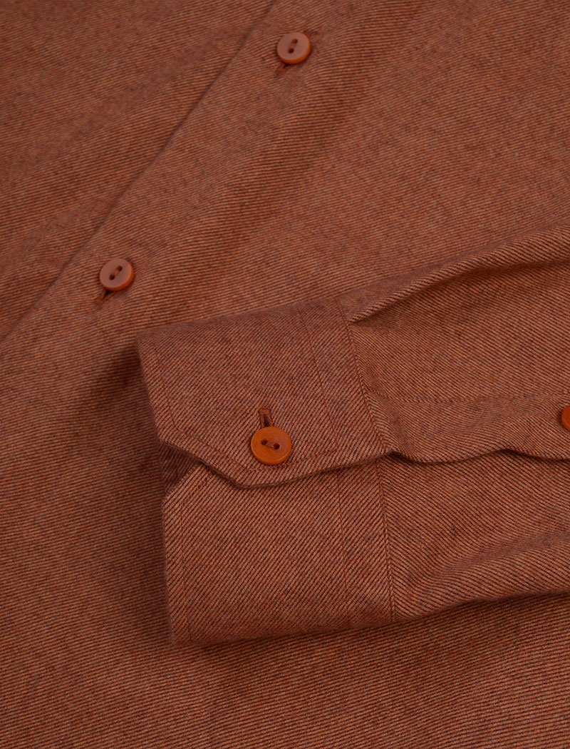 Rust Color Flannel Men's Rust Flannel 100% Cotton Shirt - 40 Colori