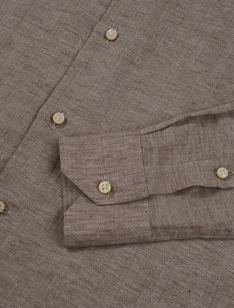 Beige Diamonds Linen Shirt | 40 Colori