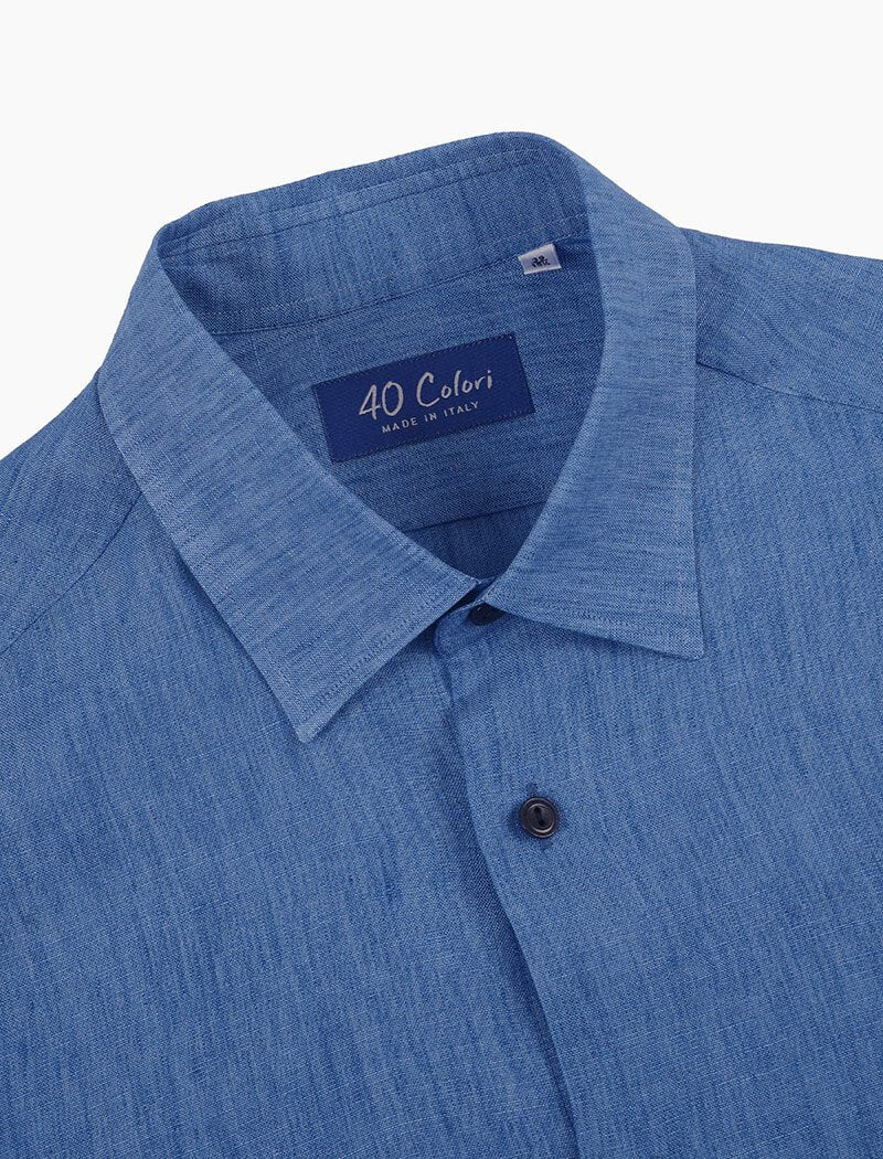 Blue Linen Shirt | 40 Colori