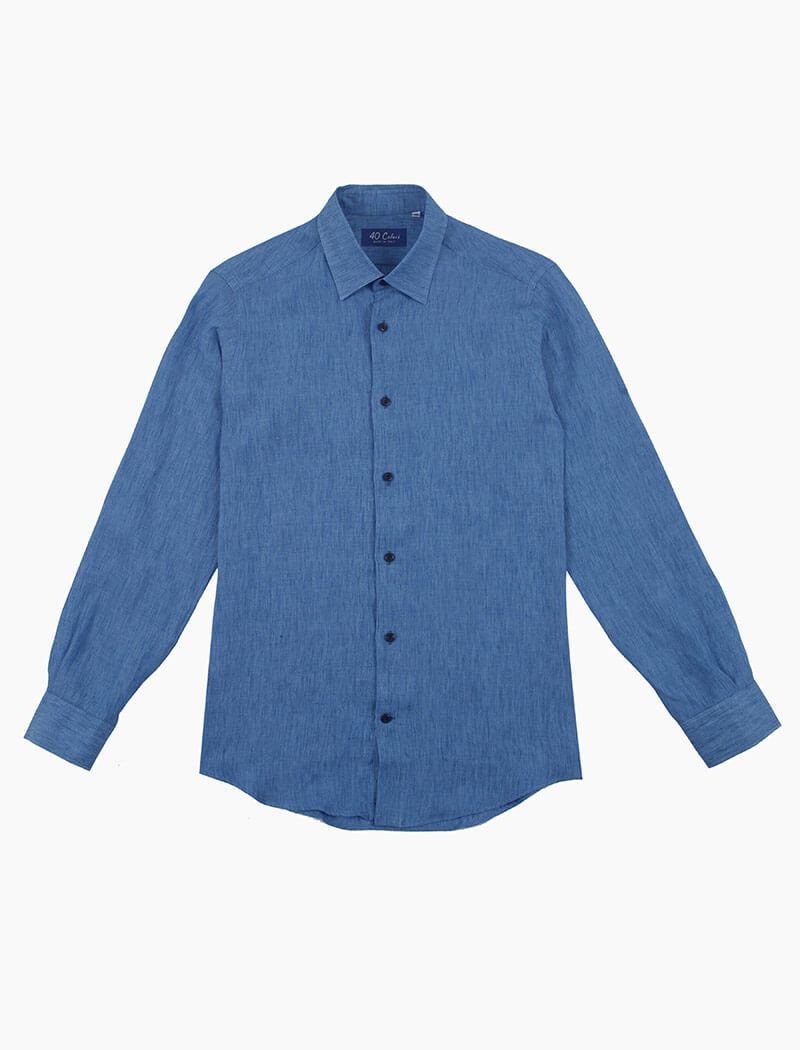 Blue Linen Shirt | 40 Colori