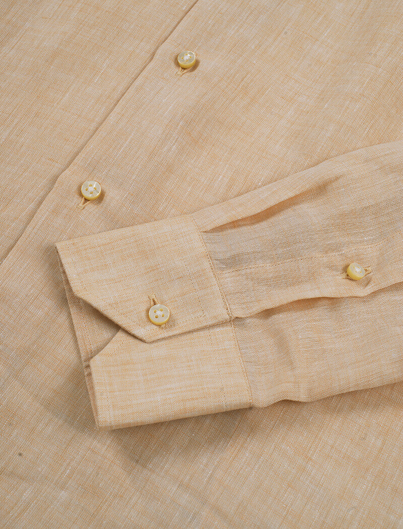 Pale Yellow Linen Shirt | 40 Colori Made in Italy Menswear