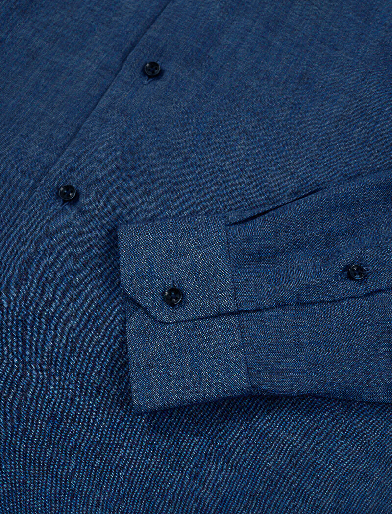 Dark Blue Linen Shirt | 40 Colori