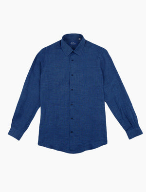 Dark Blue Linen Shirt | 40 Colori