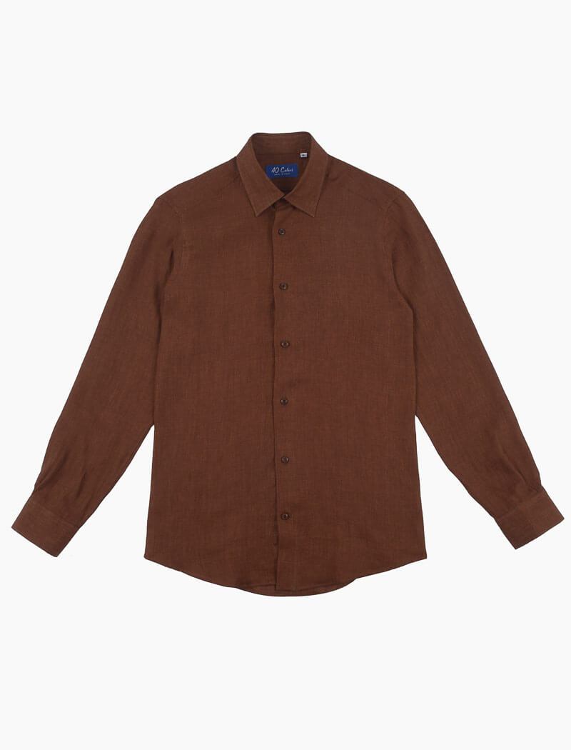 Brown Linen Shirt | 40 Colori