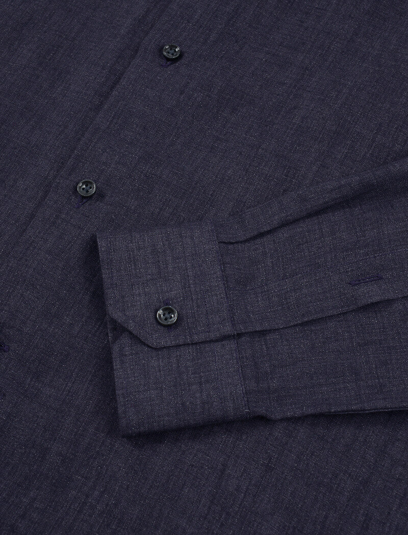 Dark Plum Linen Shirt | 40 Colori Made in Italy Menswear