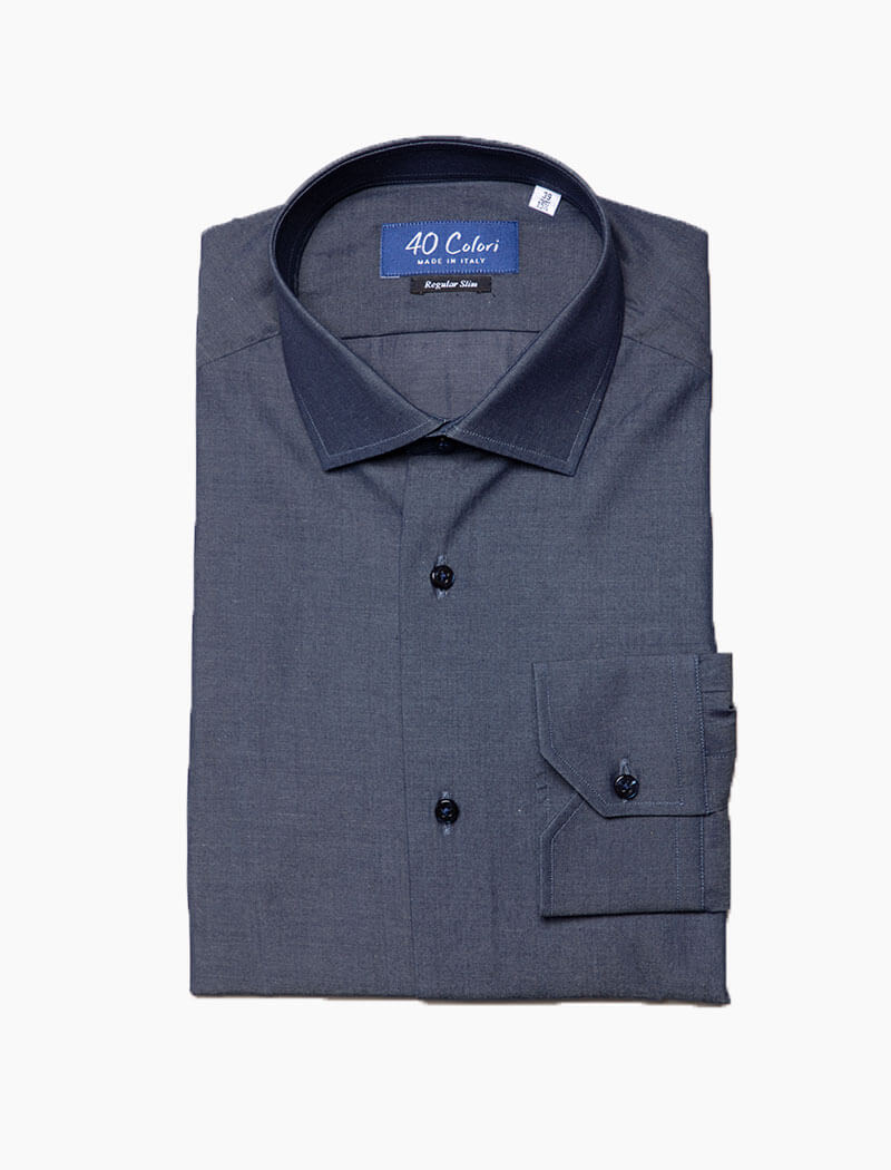 Dark Blue Denim Shirt | 40 Colori