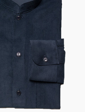 Navy Thin Corduroy Shirt | 40 Colori