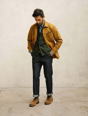 Dark Denim Cotton Comfort Trousers | 40 Colori