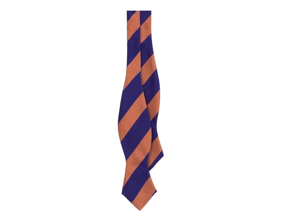 CLUB STRIPED SILK SPENCER BOW TIE