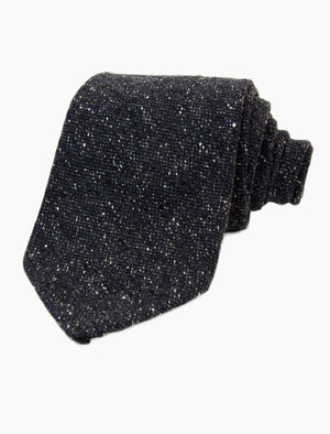 Charcoal Melange Wool & Silk Tie | 40 Colori