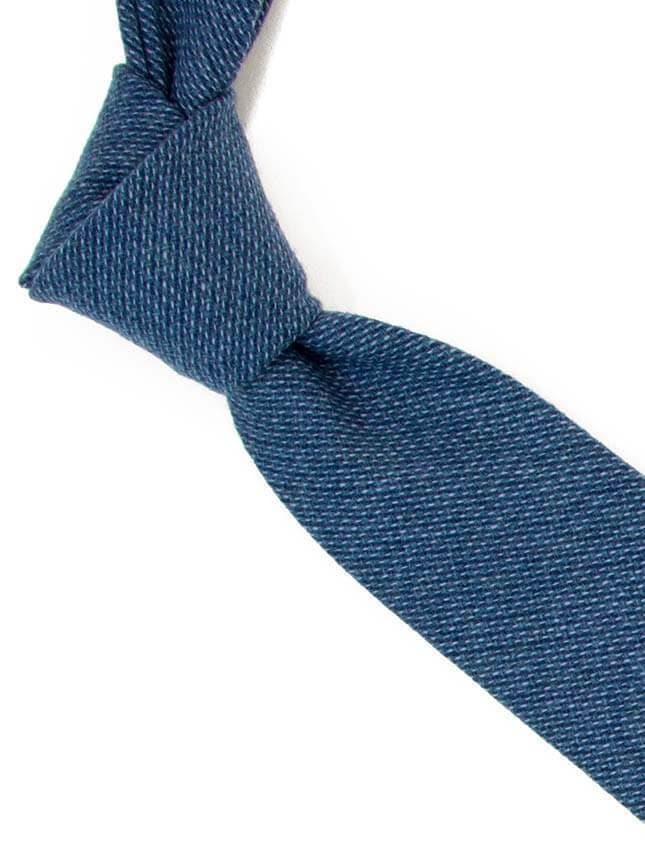 Teal Dashed Wool Tie | 40 Colori 