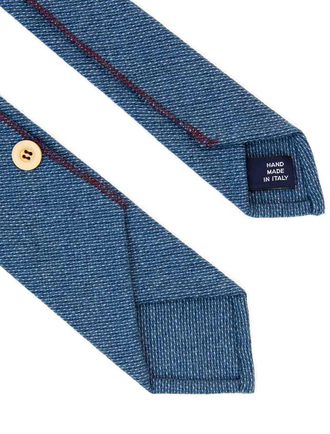 Teal Dashed Wool Tie | 40 Colori 