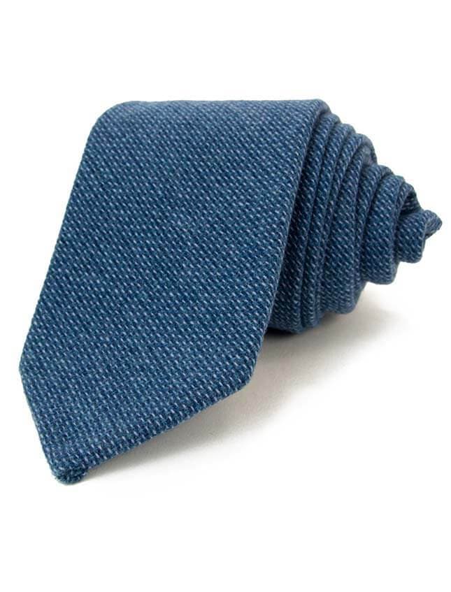 Teal Dashed Wool Tie | 40 Colori 