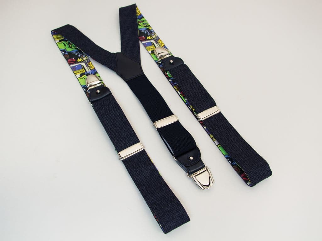Navy Donegal Wool Braces