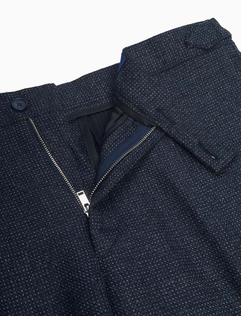 Blue Birdseye Wool Slim Trousers | 40 Colori 