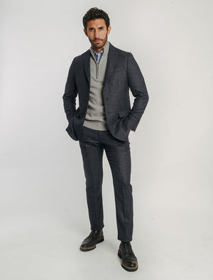 Blue Birdseye Wool Slim Trousers | 40 Colori 