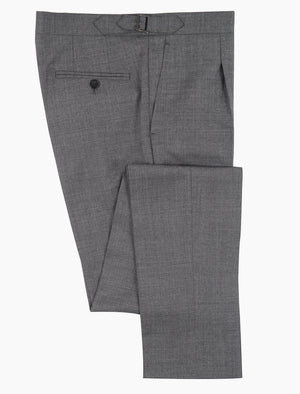 Light Grey Fresco Wool Slim Trousers | 40 Colori