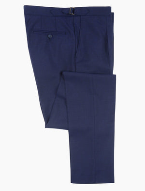 Navy Fresco Wool Slim Trousers | 40 Colori