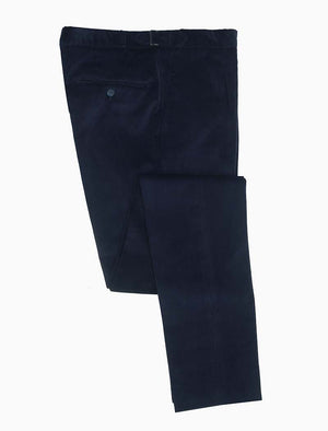 Navy 10 Wale Corduroy Slim Trousers | 40 Colori