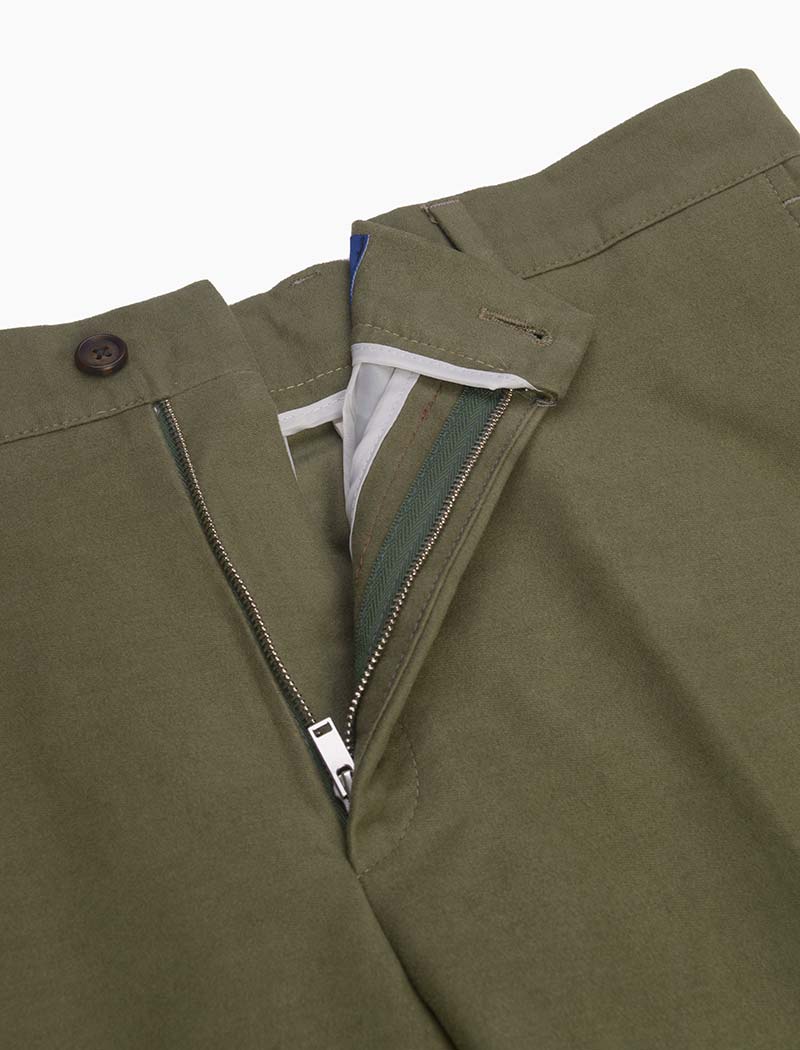 Light Green Cotton Comfort Trousers | 40 Colori 