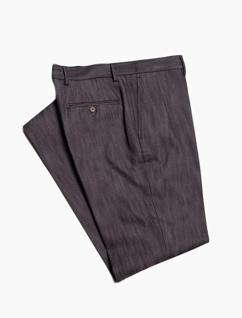 Dark Denim Cotton Comfort Trousers | 40 Colori