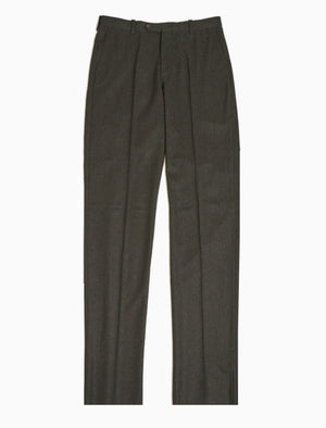 Green Brown Flannel Wool Comfort Trousers