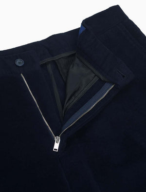 Navy Moleskin Comfort Trousers | 40 Colori