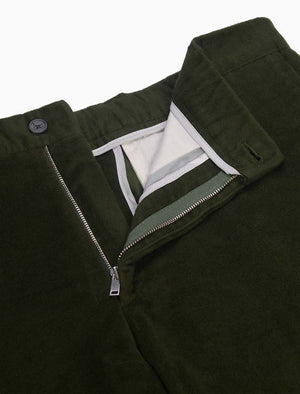 Dark Green Moleskin Comfort Trousers | 40 Colori