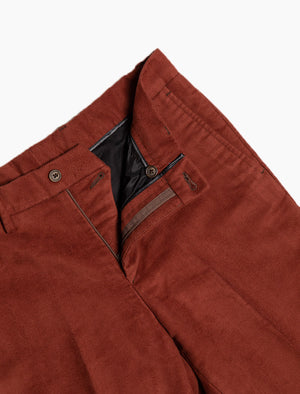 Rust Moleskin Comfort Trousers | 40 Colori