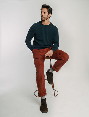 Rust Moleskin Comfort Trousers | 40 Colori