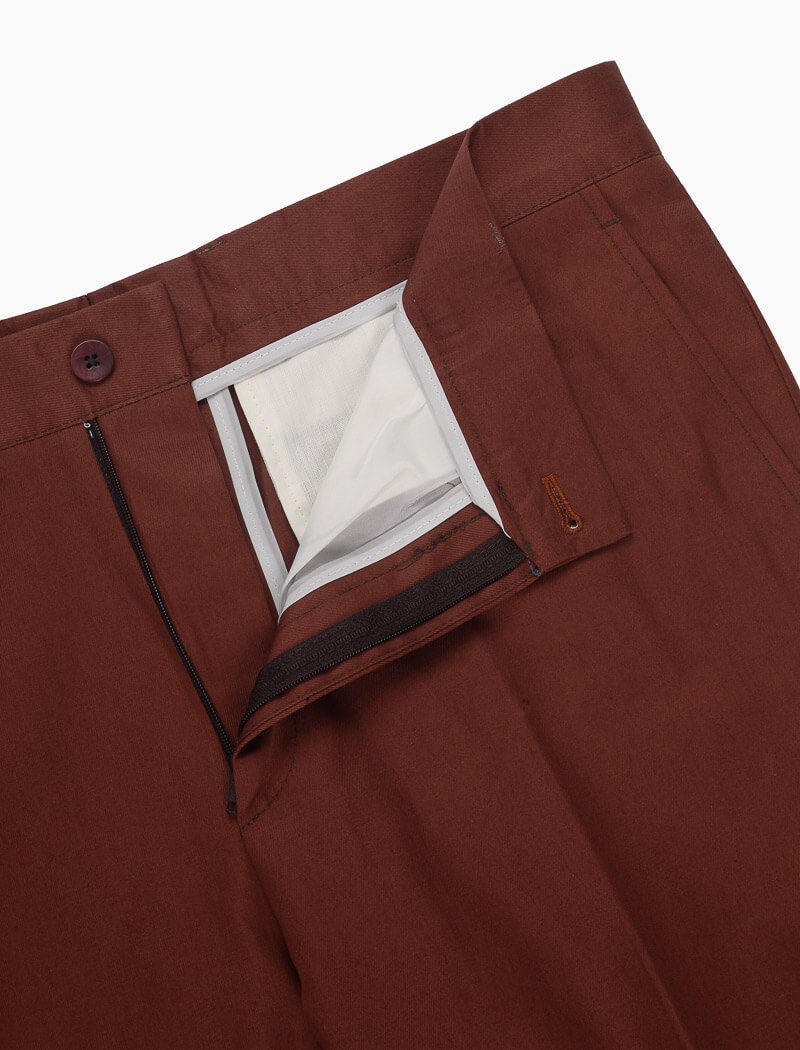Burgundy Cotton Comfort Trousers | 40 Colori