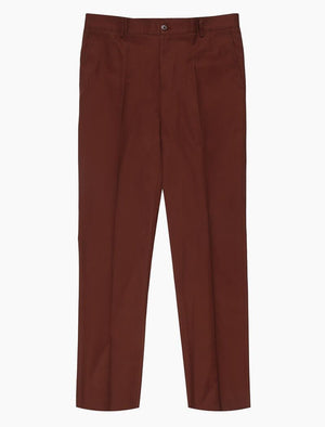 Burgundy Cotton Comfort Trousers | 40 Colori