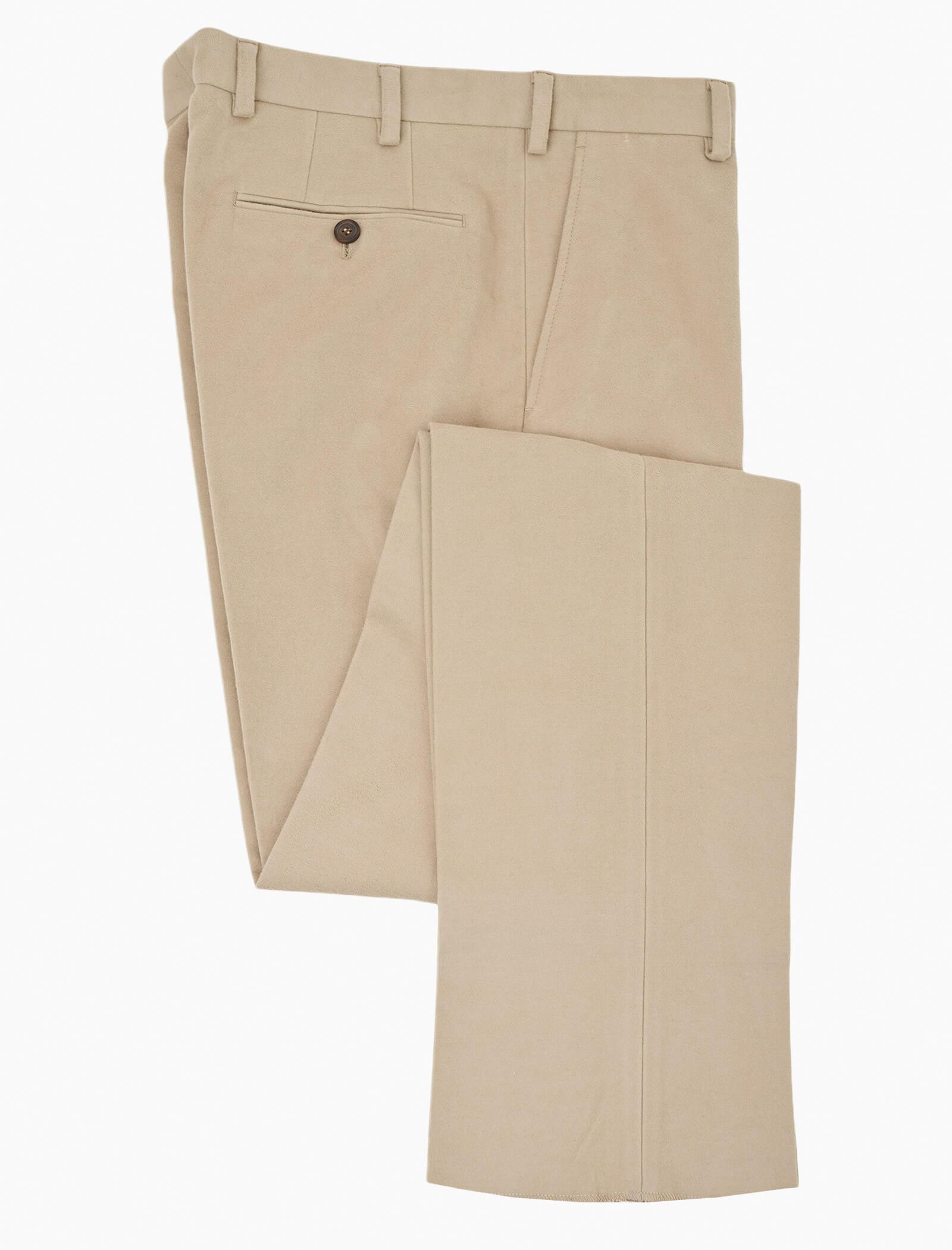 Beige Light Moleskin Comfort Trousers | 40 Colori